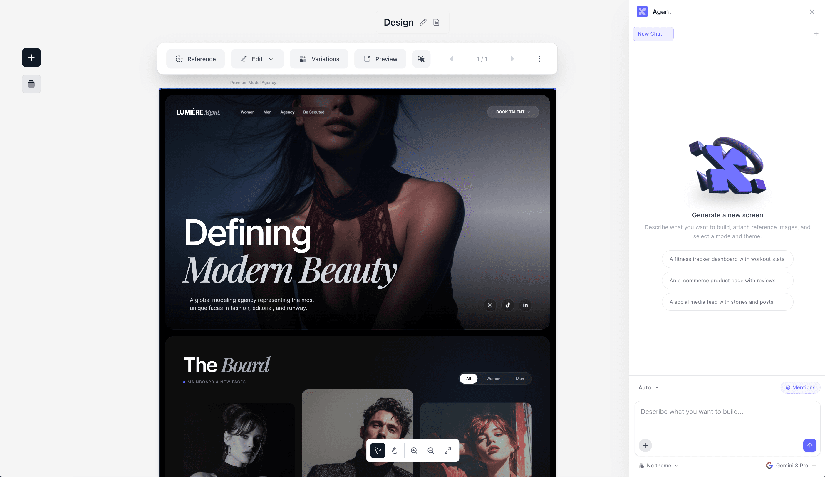 Komposo builder interface